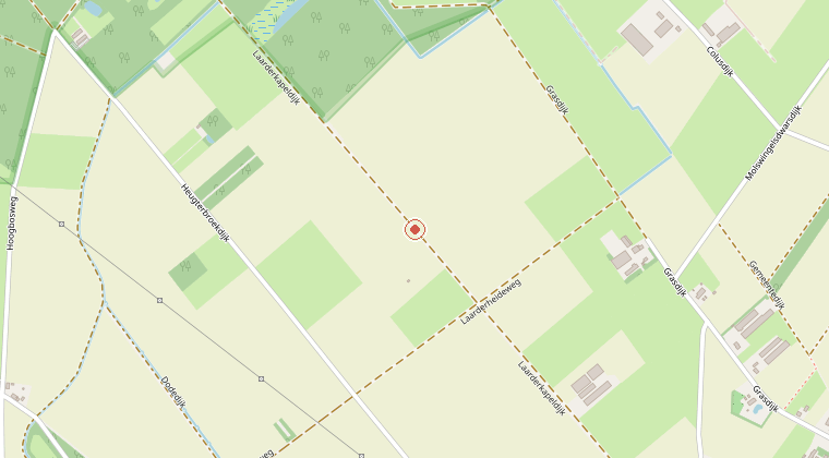 Kaart van de omgeving van de melding