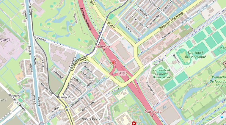 Kaart van de omgeving van de melding