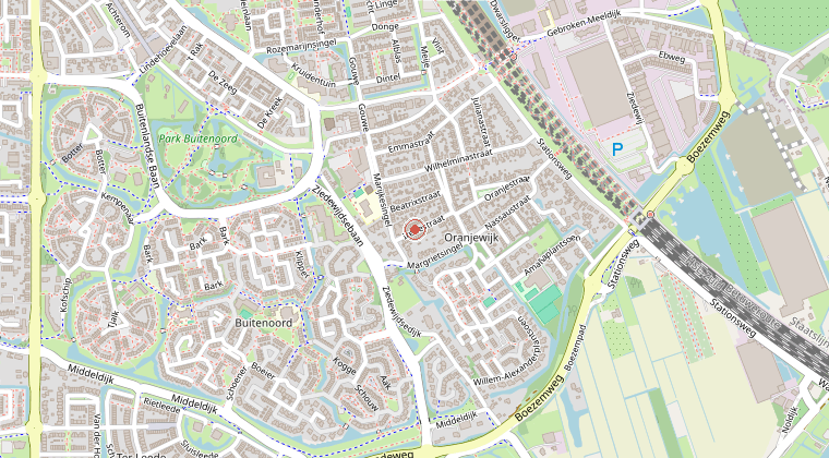 Kaart van de omgeving van de melding