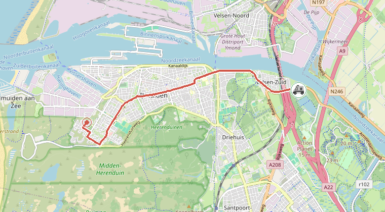 Kaart van de omgeving van de melding