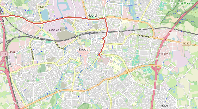 Kaart van de omgeving van de melding