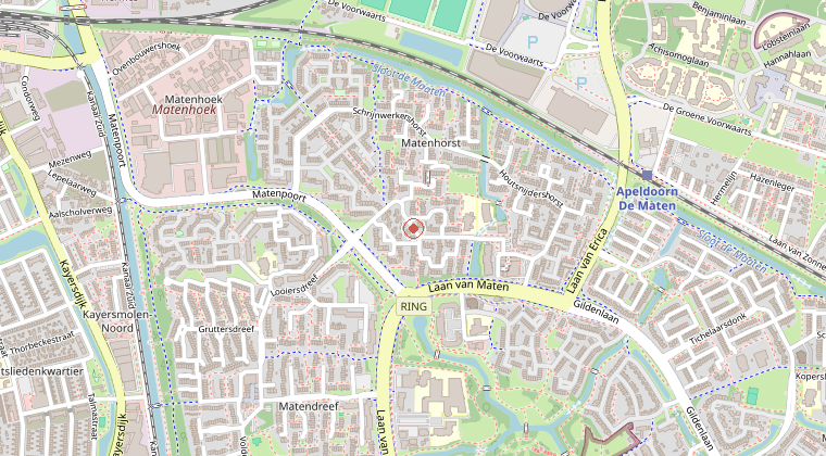 Kaart van de omgeving van de melding
