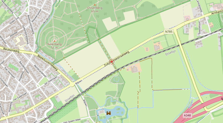 Kaart van de omgeving van de melding