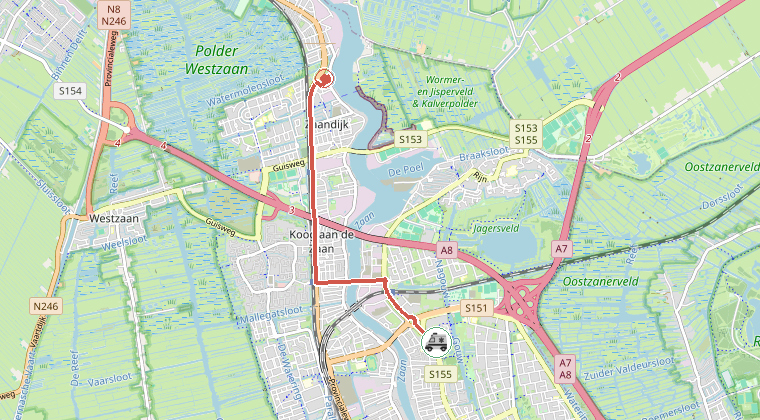 Kaart van de omgeving van de melding
