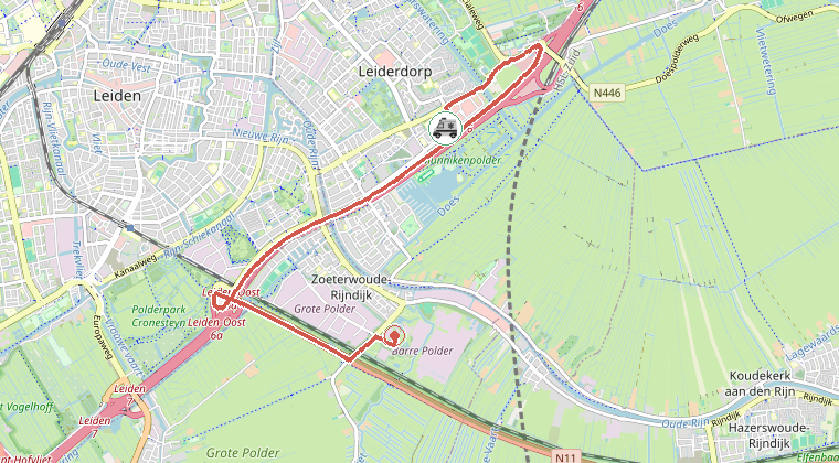 Kaart van de omgeving van de melding