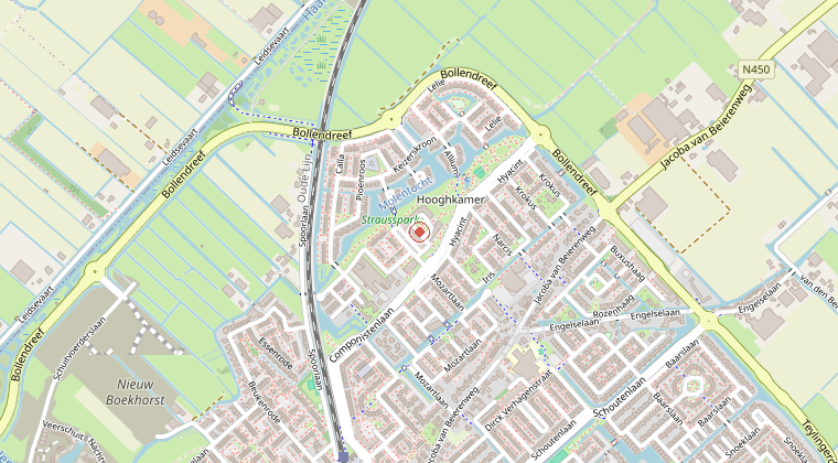 Kaart van de omgeving van de melding