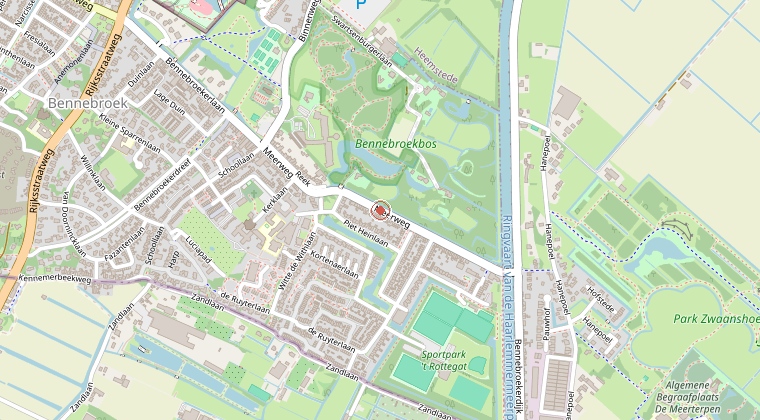 Kaart van de omgeving van de melding