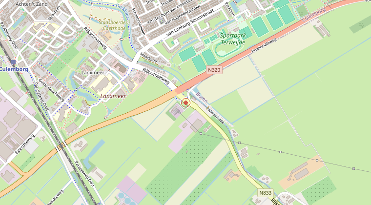 Kaart van de omgeving van de melding