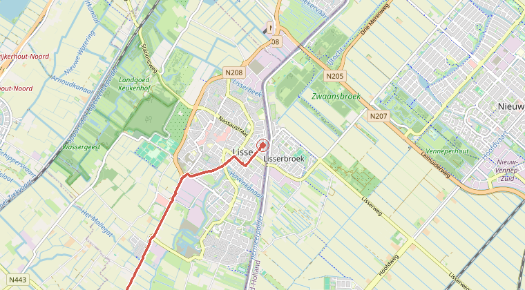 Kaart van de omgeving van de melding