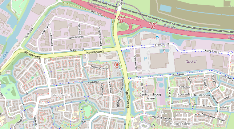 Kaart van de omgeving van de melding
