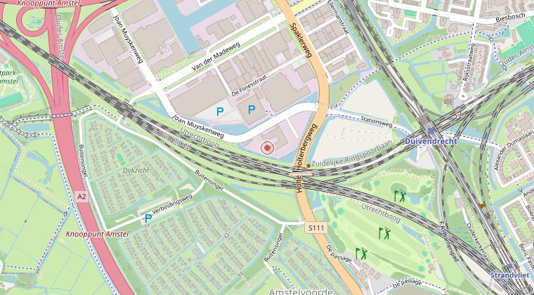 Kaart van de omgeving van de melding