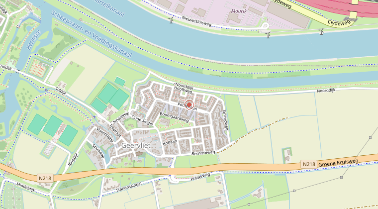 Kaart van de omgeving van de melding