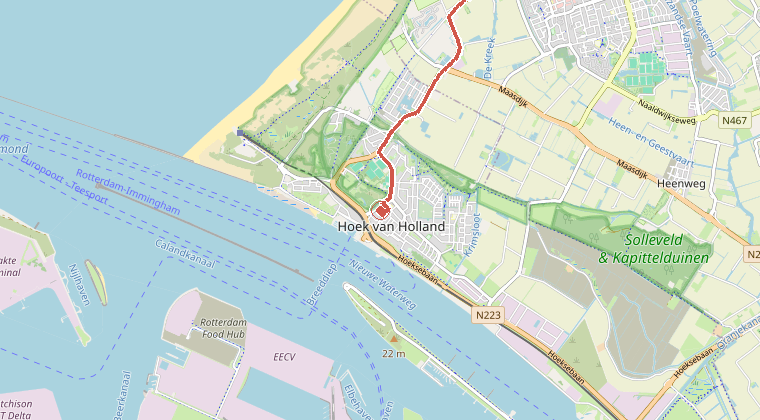 Kaart van de omgeving van de melding