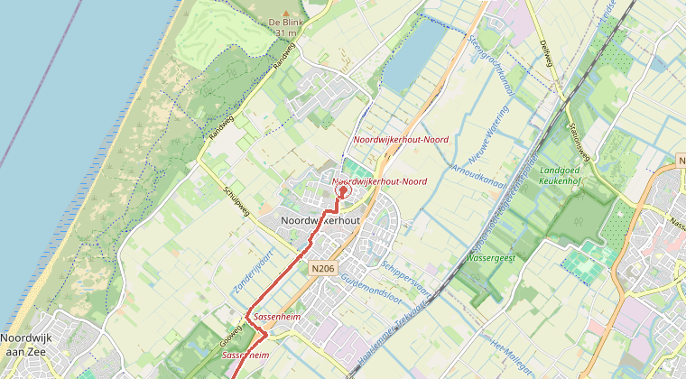 Kaart van de omgeving van de melding