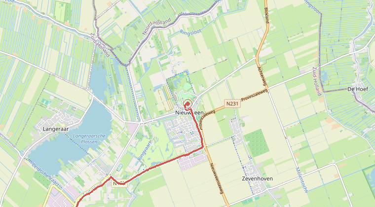Kaart van de omgeving van de melding