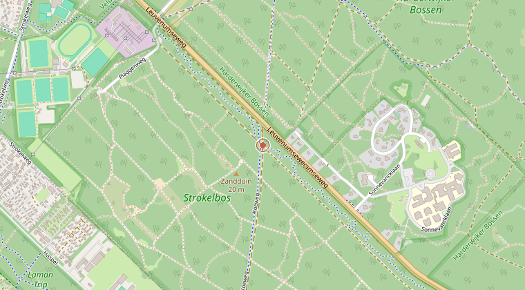 Kaart van de omgeving van de melding