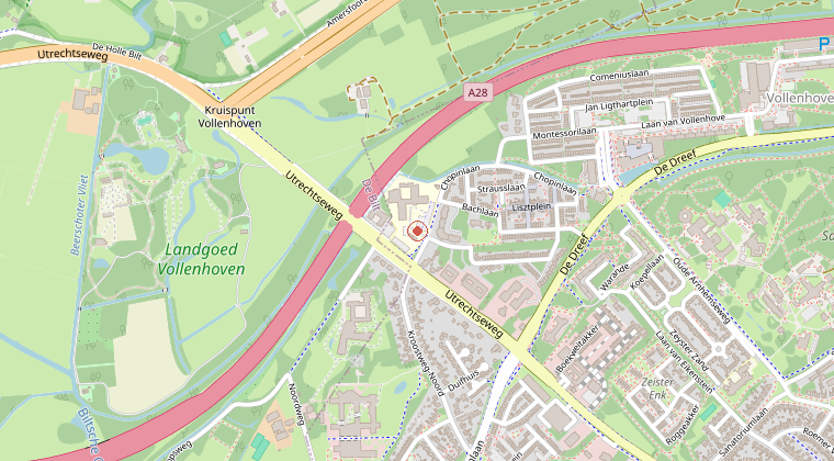 Kaart van de omgeving van de melding