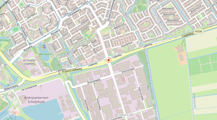 Kaart van de omgeving van de melding