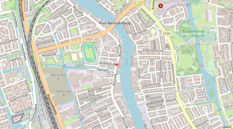Kaart van de omgeving van de melding