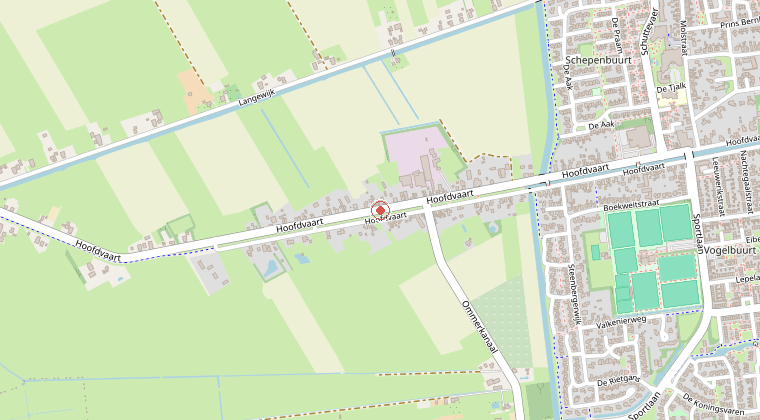 Kaart van de omgeving van de melding