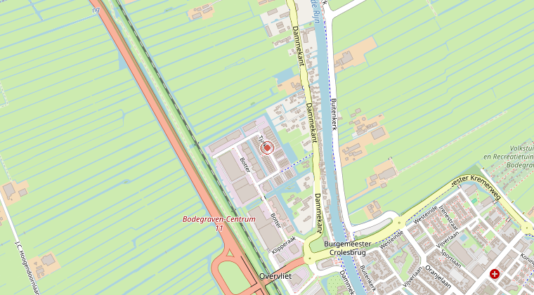 Kaart van de omgeving van de melding