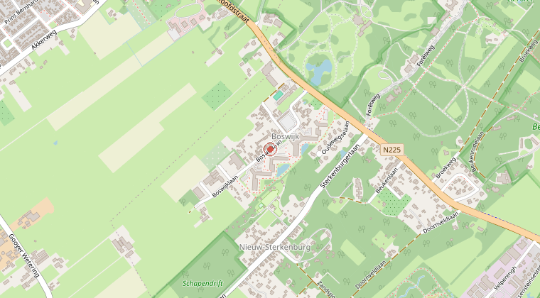 Kaart van de omgeving van de melding