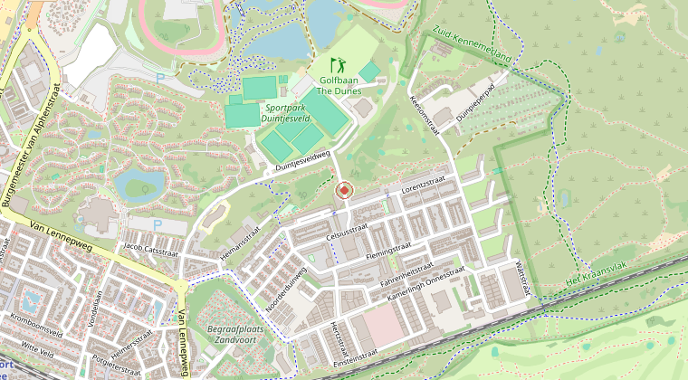Kaart van de omgeving van de melding