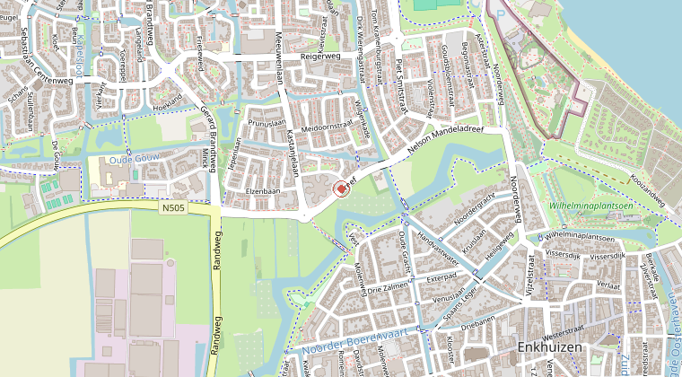 Kaart van de omgeving van de melding