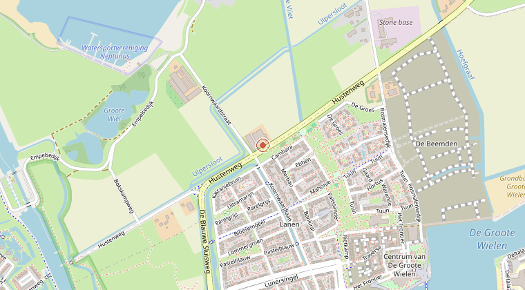 Kaart van de omgeving van de melding