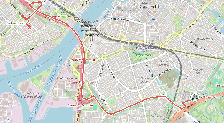 Kaart van de omgeving van de melding