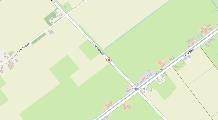 Kaart van de omgeving van de melding