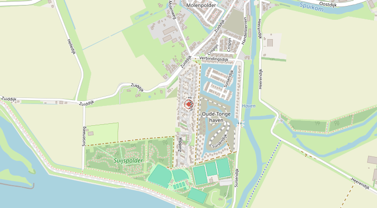 Kaart van de omgeving van de melding