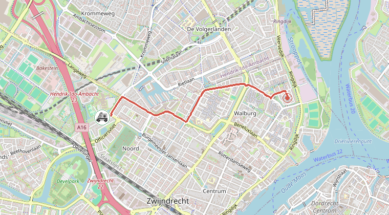 Kaart van de omgeving van de melding