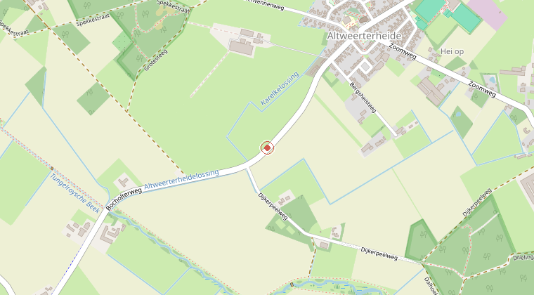 Kaart van de omgeving van de melding