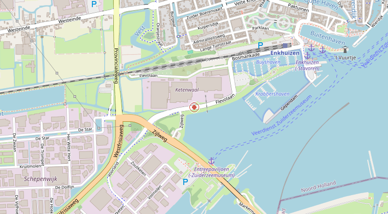 Kaart van de omgeving van de melding
