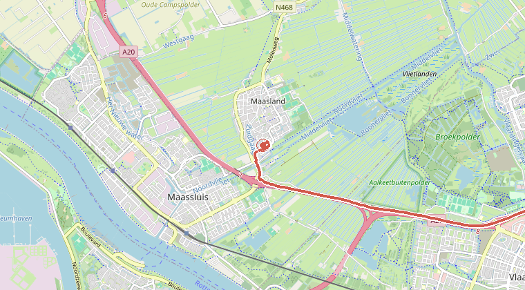 Kaart van de omgeving van de melding