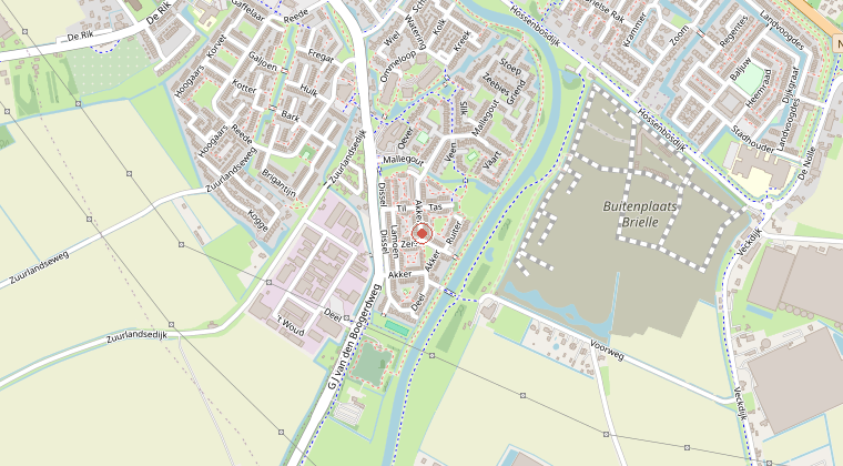 Kaart van de omgeving van de melding