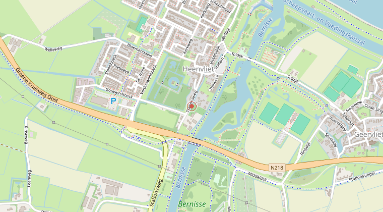 Kaart van de omgeving van de melding