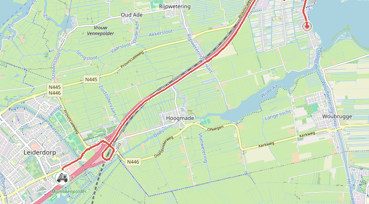 Kaart van de omgeving van de melding