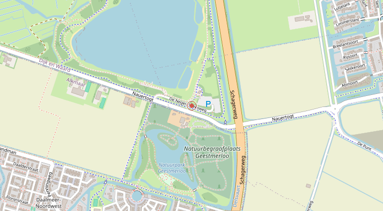 Kaart van de omgeving van de melding