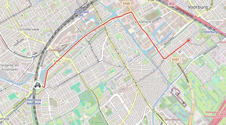 Kaart van de omgeving van de melding