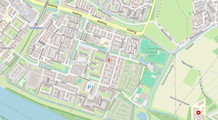 Kaart van de omgeving van de melding