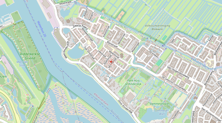 Kaart van de omgeving van de melding