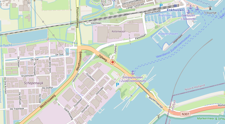 Kaart van de omgeving van de melding