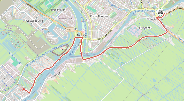 Kaart van de omgeving van de melding