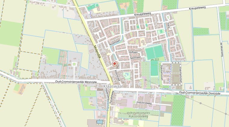Kaart van de omgeving van de melding