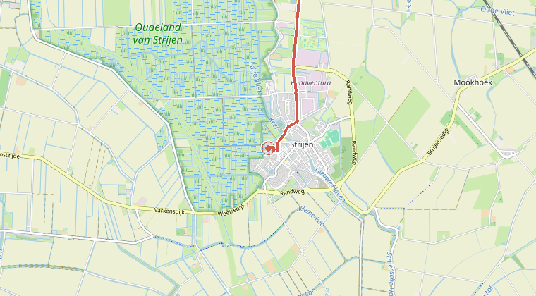 Kaart van de omgeving van de melding