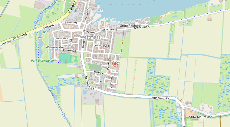 Kaart van de omgeving van de melding