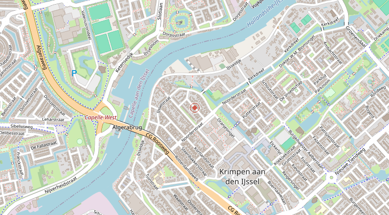Kaart van de omgeving van de melding