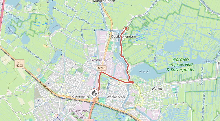 Kaart van de omgeving van de melding